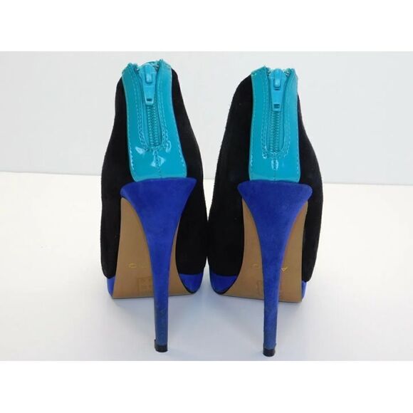 Aldo Color Block Suede Ankle Booties Size 7.  B55 - Picture 6 of 11